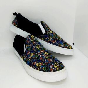 Looney Toons Mens NEW Black w/Graphics Slip On Sneakers - sz. 10